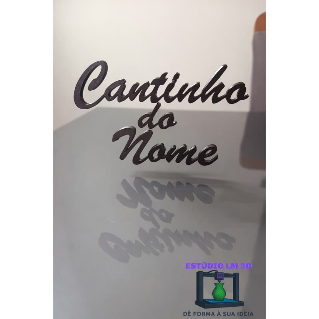 Letreiro/Nome/Cantinho em 3D para Enfeite e Decoração de Mesa, Home Office, Aniversário, Quarto e Presentes