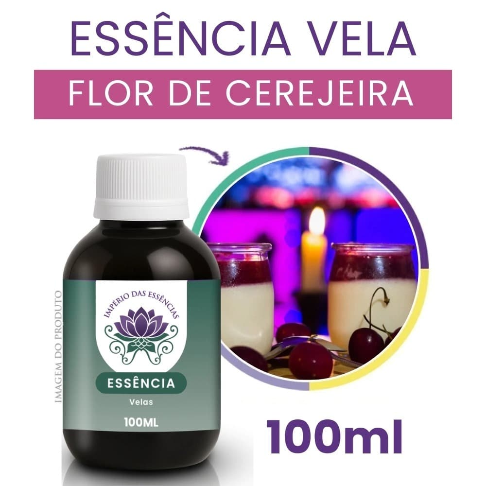Essência Vela Flor de Cerejeira 100ml Império das Essências Para Velas Aromáticas Artesanais