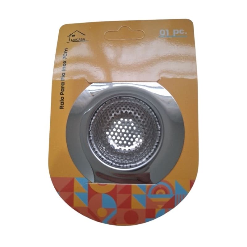 Ralo de  Pia Cozinha Banheiro 7 cm em Aço inox