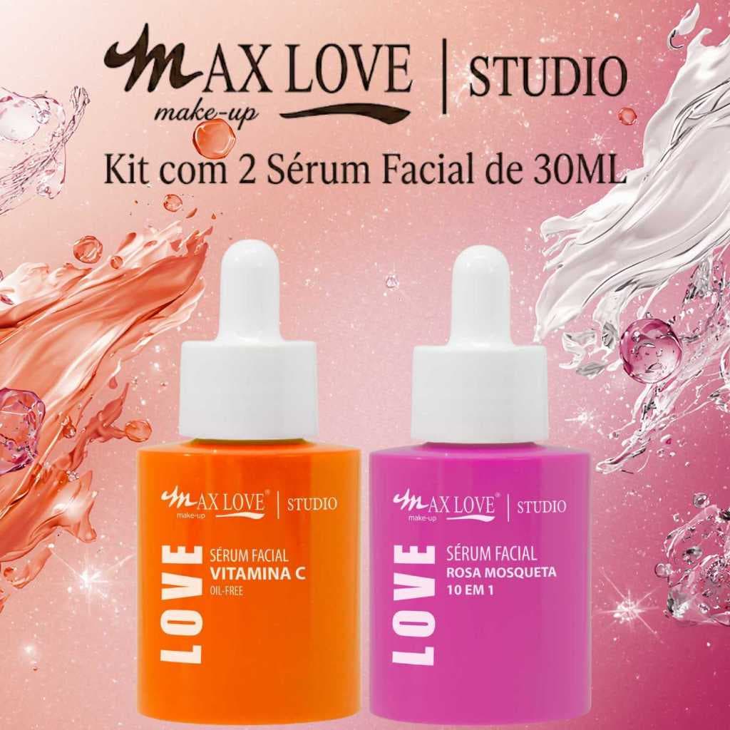 Kit 2 Sérum 30ml - Vitamina C, Rosa Mosqueta 10em1 - Max Love