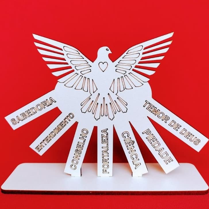 Lembranças personalizadas Batismo Comunhão e Crisma em mdf Branco