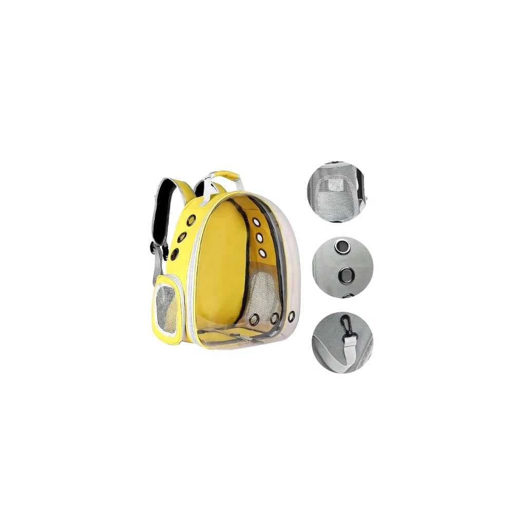 Mochila Pet visão panorâmica inteligente segurança ventilação cor preto com conforto premium LEGNA