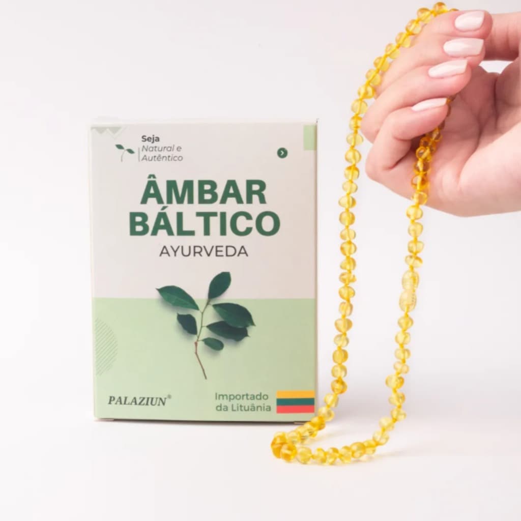 Colar Âmbar Báltico Original Com Certificado E Bolsa Adulto Feminino Masculino Multi Cores
