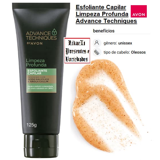 Esfoliante Capilar Limpeza Profunda Advance Techniques Avon 125G