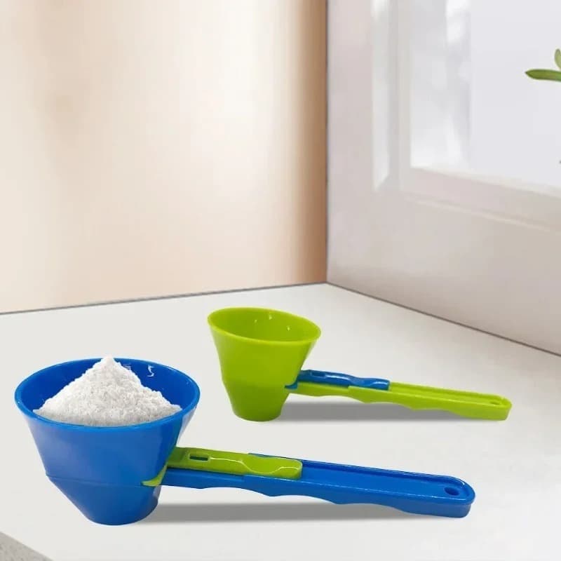 Colher Medidora Deslizante Scoop Protein Creatina com Funil Dosador de Suplementos em Pó Durável para Leite, Shake