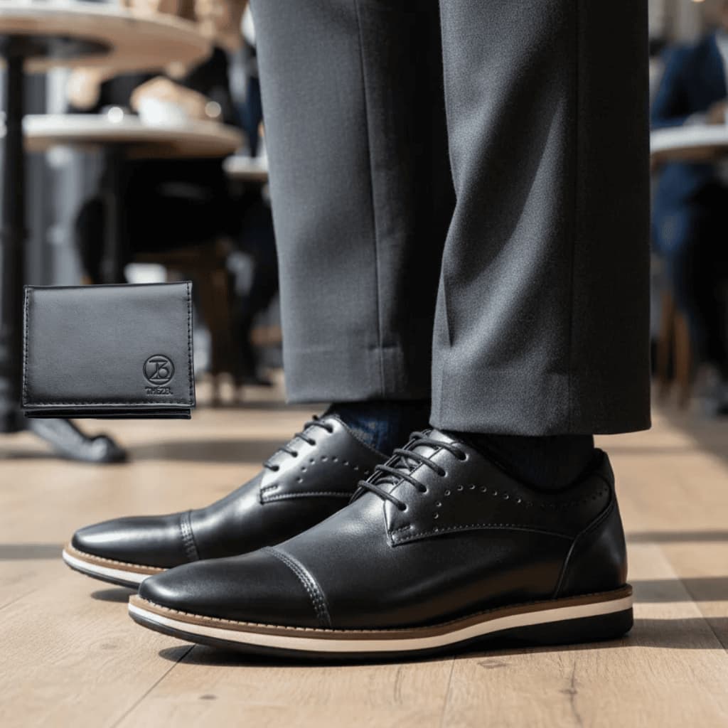 Sapato Social Masculino + Carteira Oxford Santiago Confortável Sapato Masculino Social Brogue Igreja