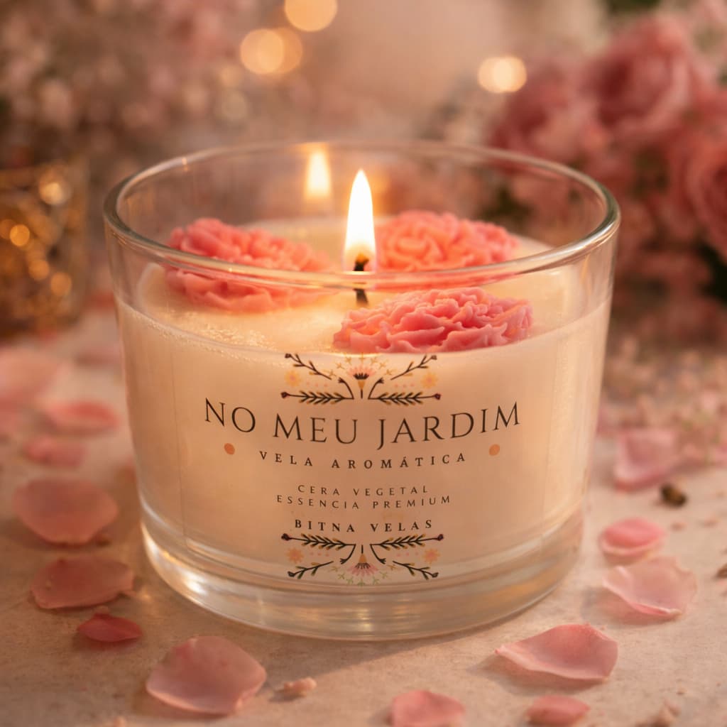Vela Aromática de Flores Peony Perfumada