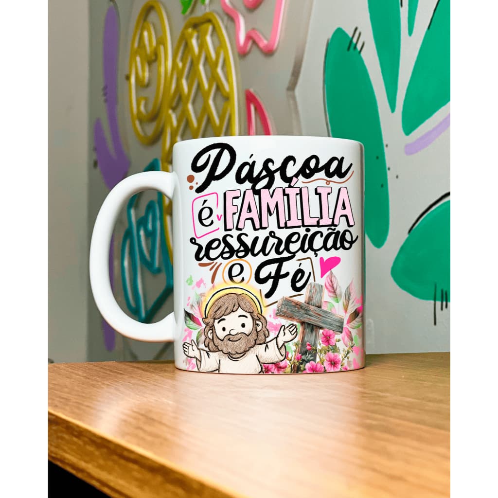 Caneca Cerâmica Verdadeira Páscoa Jesus - Presente Vários Modelos