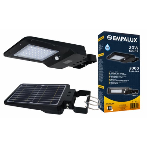 Luminária Viária Solar LED 20W 6000K IP66 – Alta Durabilidade para Uso Externo