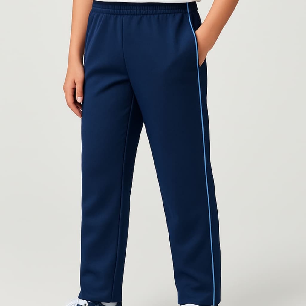 Calça Escolar Helanca 100% Poliester Azul Marinho - Unissex TAM 2 ao EG - Modelagem Grande