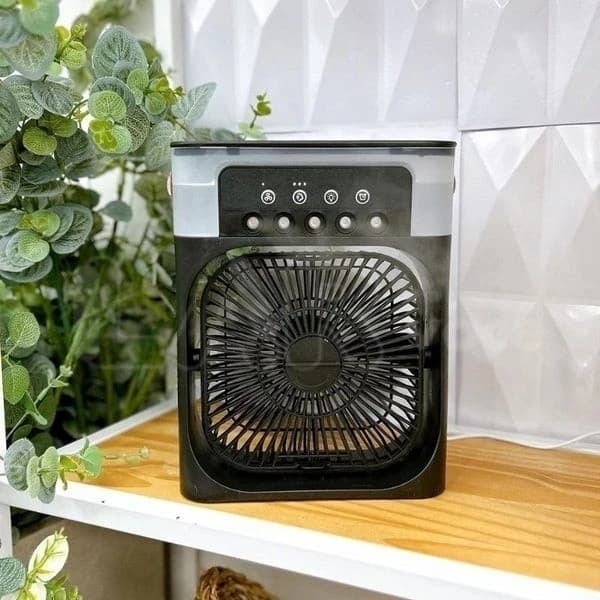 Climatizador ventilador USB portátil preto refresca mini refrigeração umidificador quarto