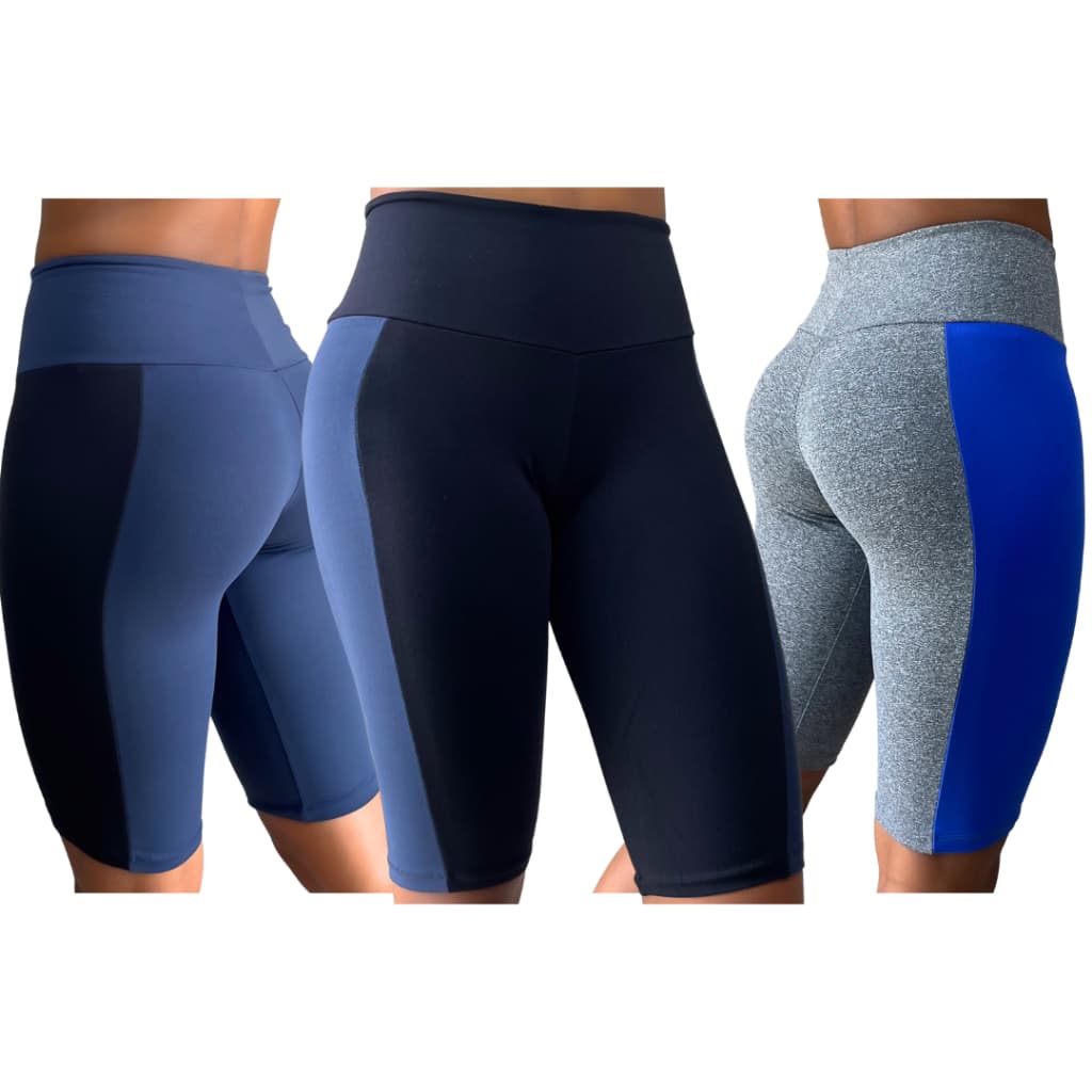 Bermuda Feminina Academia Cintura Alta Fitness Treino Compressão Ginástica Esportivo Feminino Ciclista