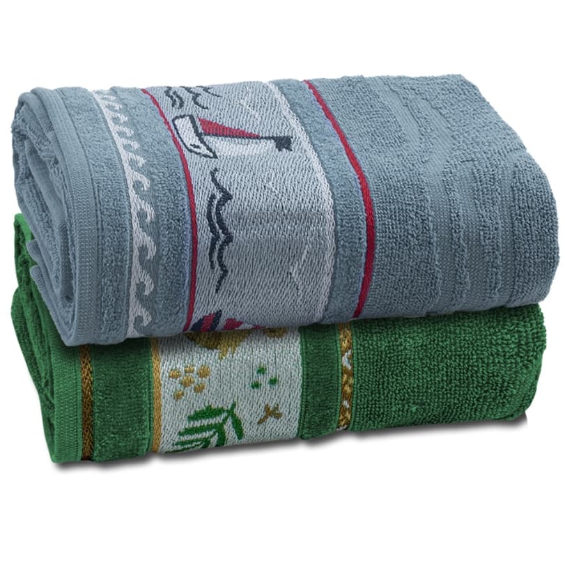 Kit 2 Toalhas Infantil Kids de Banho Algodão Meninos Meninas Toque Aveludado Appel