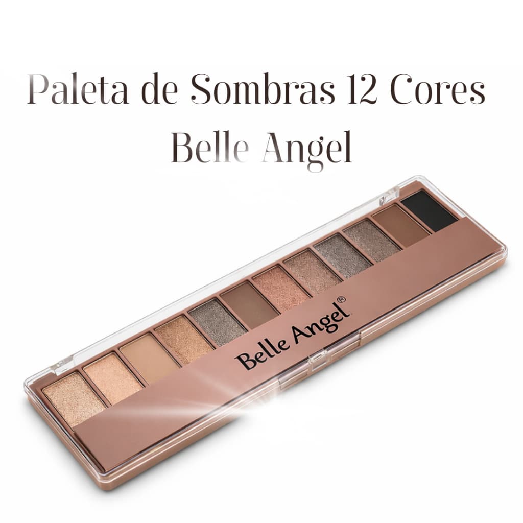 Paleta de Sombras 12 Cores Belle Angel, Cores vibrantes e infinitas possibilidades para seus olhos