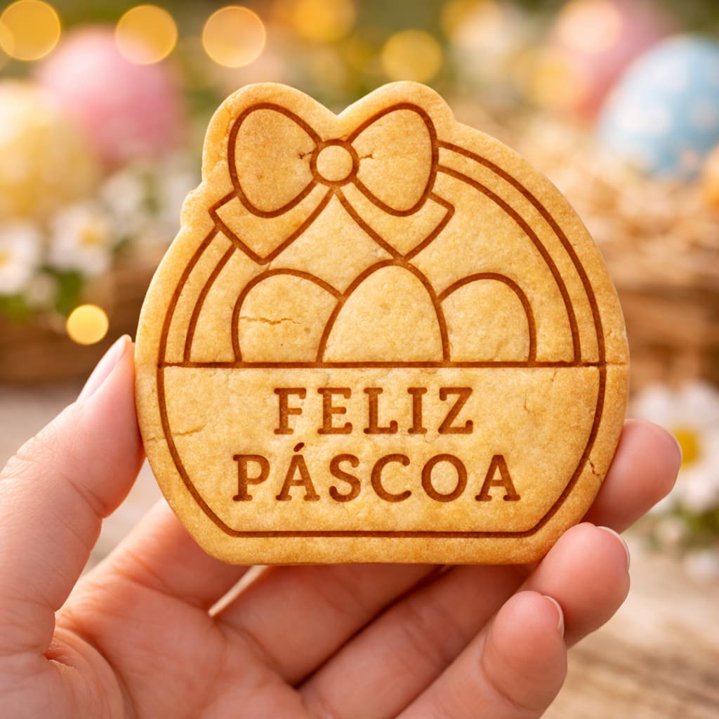 Cortador de Biscoito Cesta de Páscoa Decorado Confeitaria Molde  Biscuit Pasta Americana Bolacha