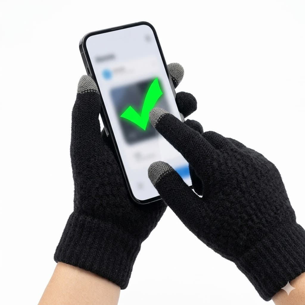 Luvas De Lã Touch Screen Inverno Mexe Celular Peluciada Térmica Frio Intenso