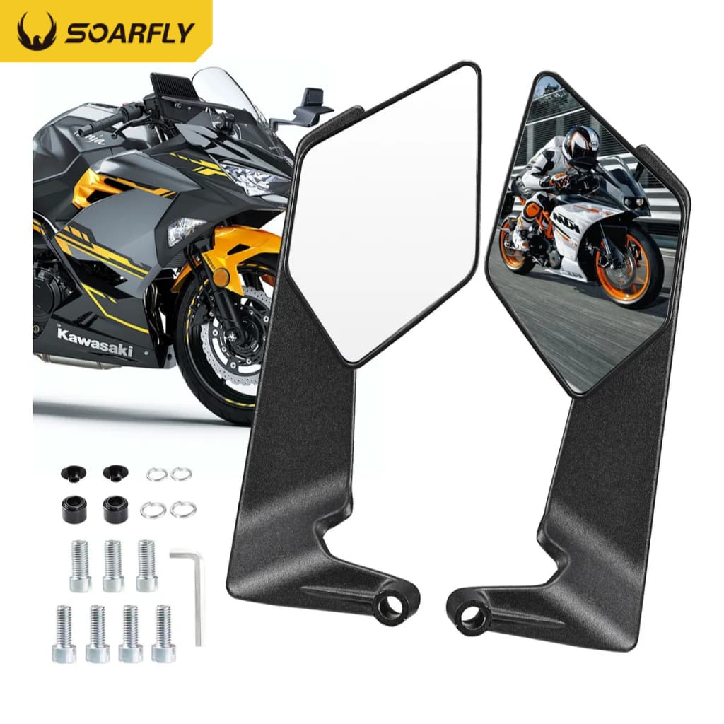 Soarfly Retrovisor De Moto Esportivo Universal Para Asa Fixa De Moto