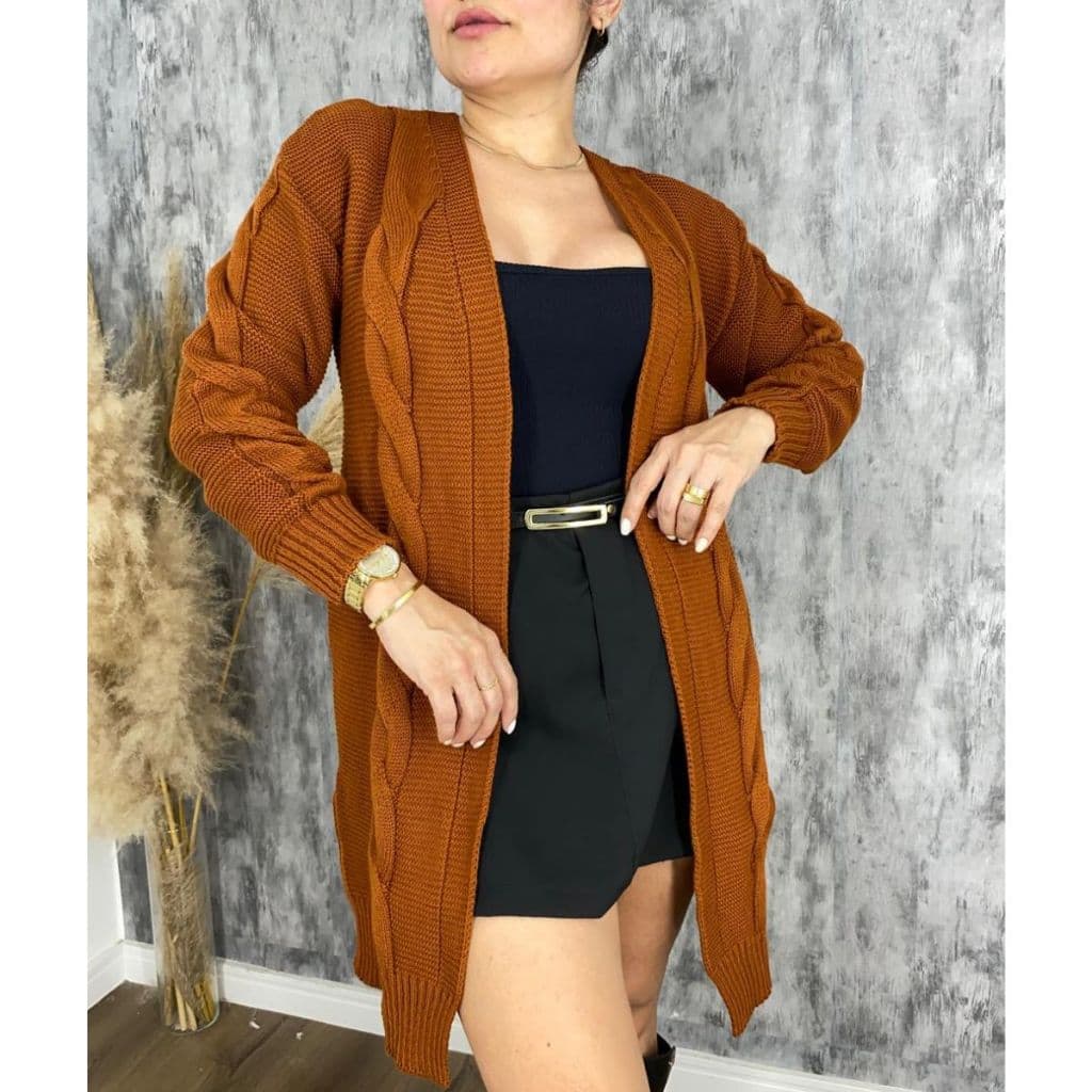 Cardigan Feminino de frio Casaco Feminino Tricô Inverno CARDIGAN Sobretudo Kimono Alongado Elegante.