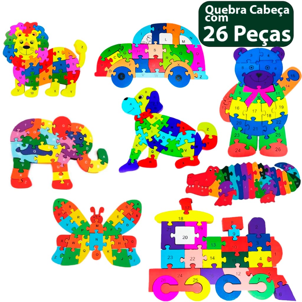 Quebra-Cabeças De Madeira 3D Para Crianças Brinquedos De Meninos Meninas pedagógico estimulação