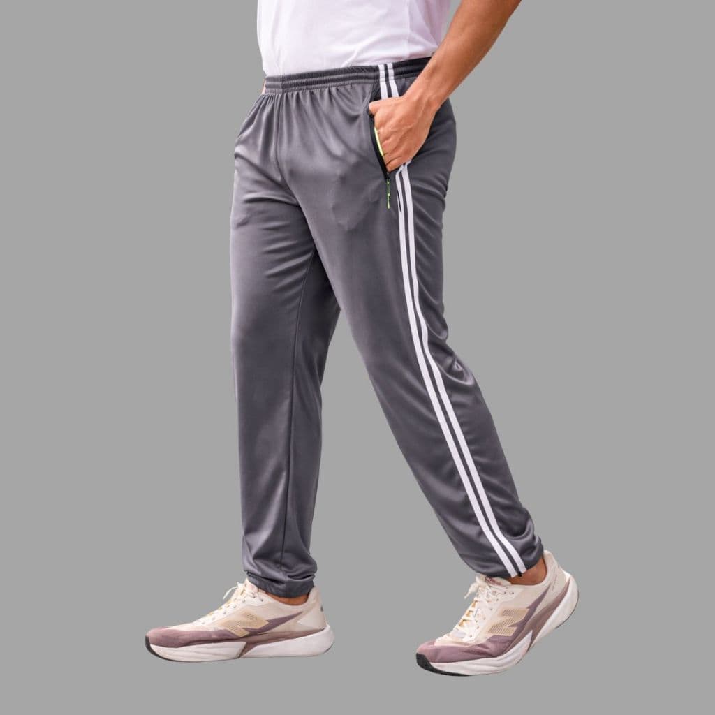 Calça Poliéster Masculino Chimpa com Zíper Elástico no tornozelo Confortável-Caminhada-Treino-Casual