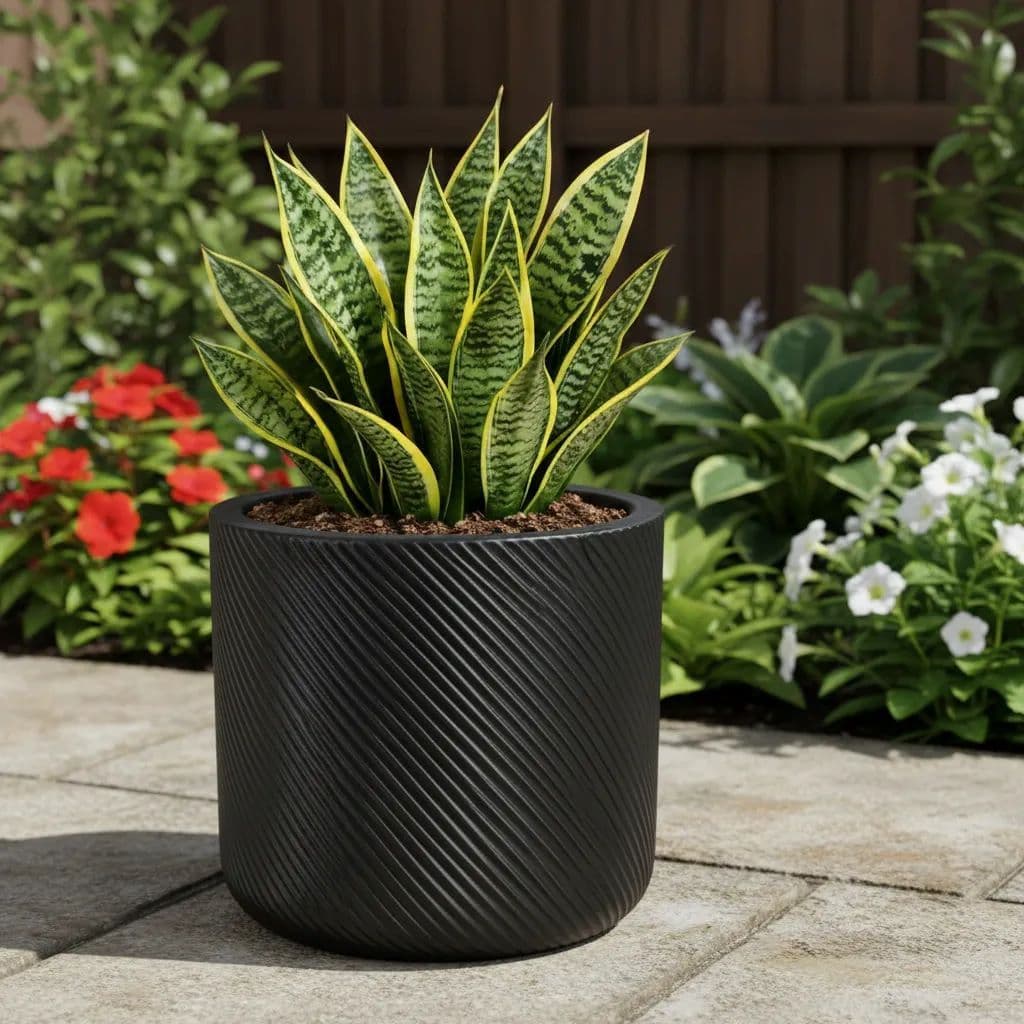 Vaso Para Plantas Jardim Polietileno Moderno Cilindro Vite
