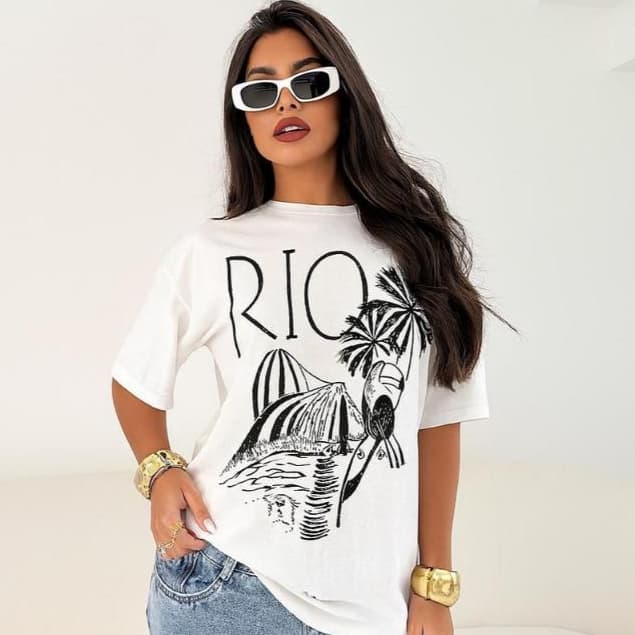 Blusa Max Blusão Rio Preto Oversized 100% Algodão Estilo Confortável e Moderno para o Dia a Dia