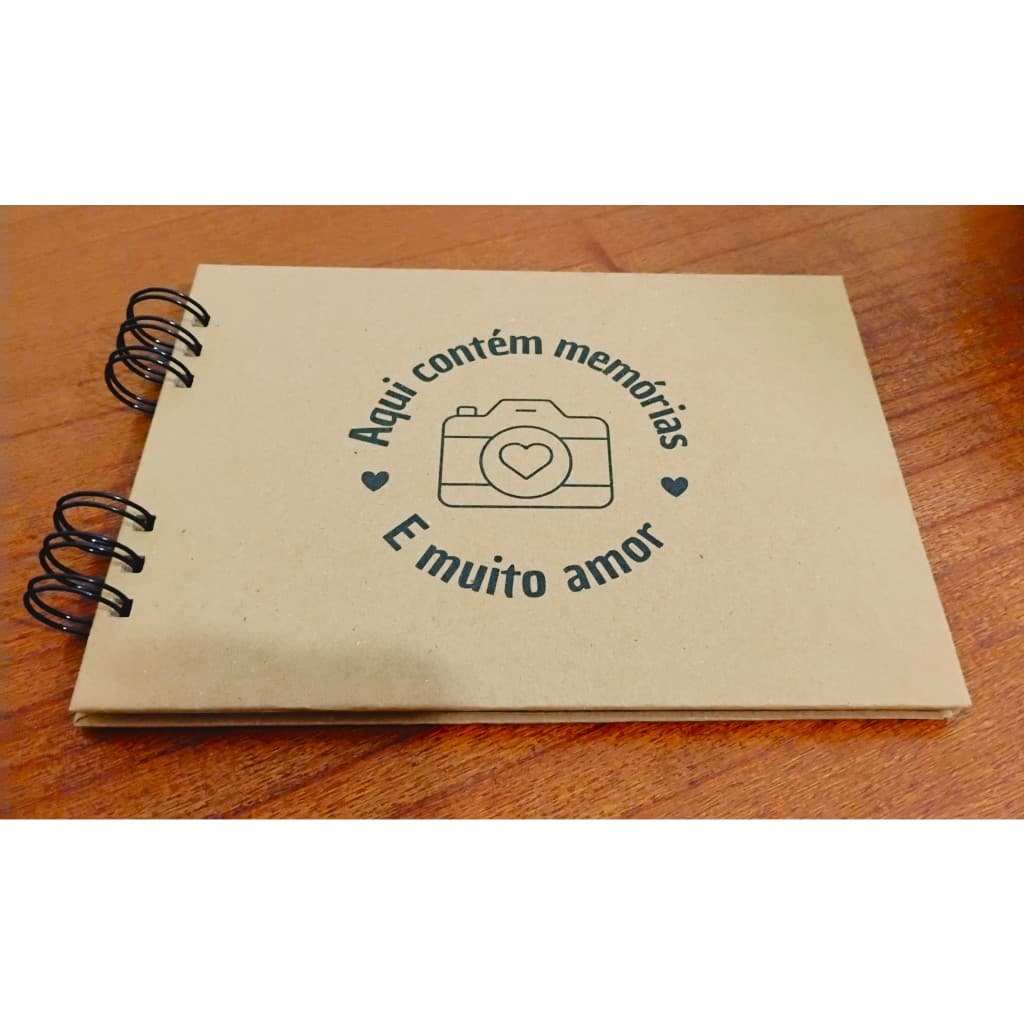 Scrapbook KRAFT Álbum de Fotos A5 Capa Dura(Caderno Recordações, Livro Memórias, Casal, Dia dos Professores, Polaroid)