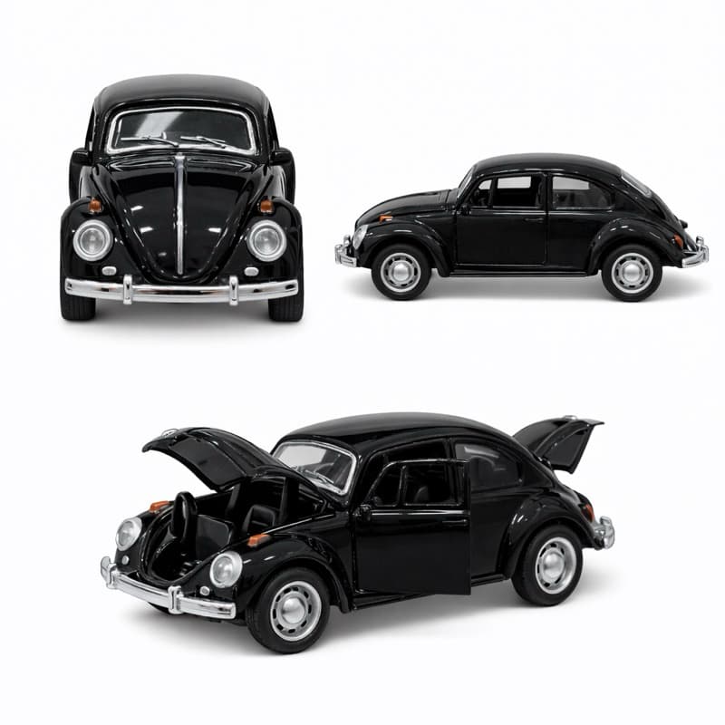 atura Fusca Metal Abre Portas e Capô Carrinho Colecionável