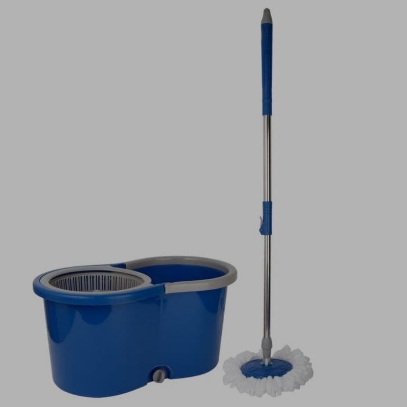 Mop giratório 13 litros cor sortida azul ou cinza com alça