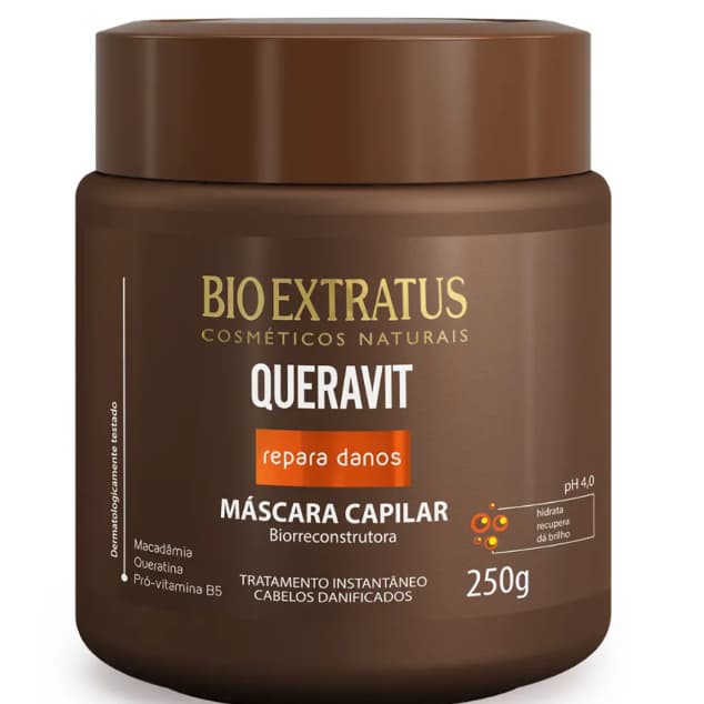 Máscara Capilar Queravit Bio Extratus - Reconstrução e Selagem Capilar, 250g (REPARA DANOS)