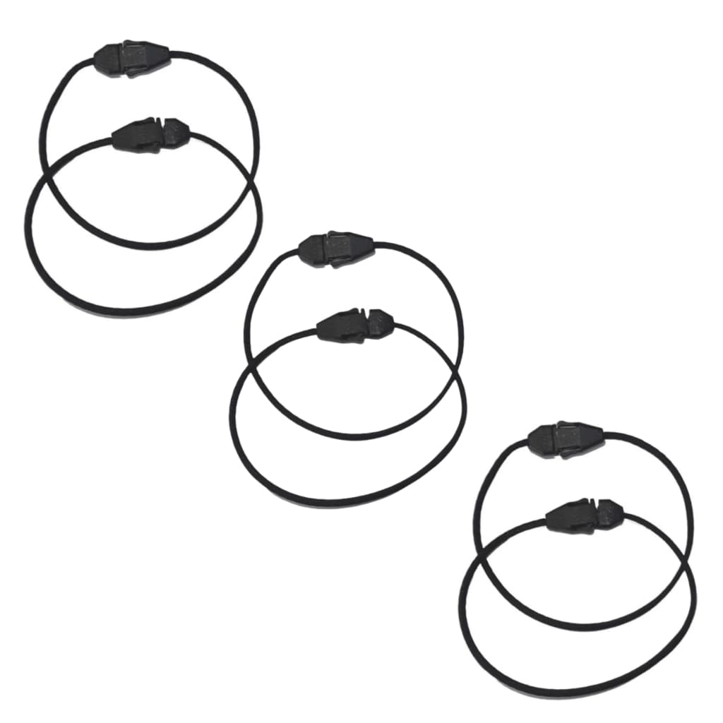 Kit 3 Pares de Liga Bombacha Elástica preta COM CLIP para calça bombacha militar