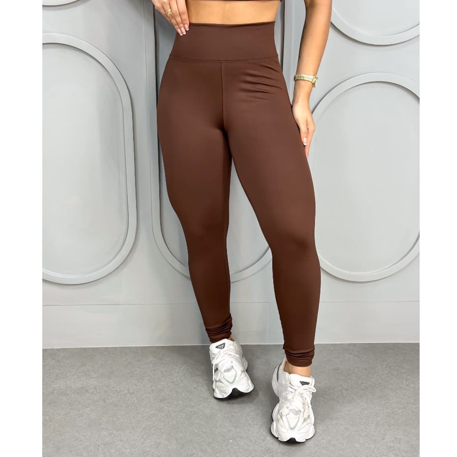 Calça Legging Fitness Feminina Cintura Alta Suplex Zero Transparência Alta Compressão