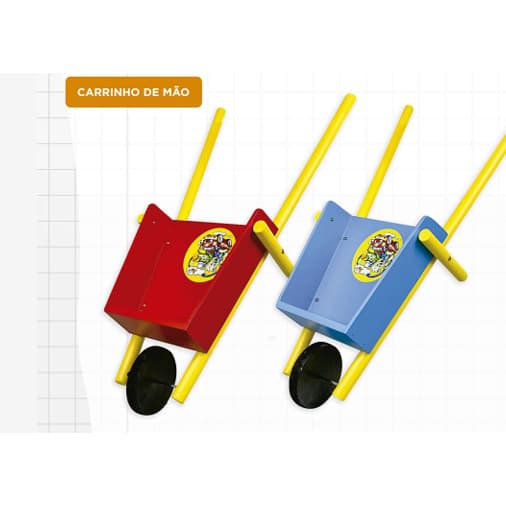 Carrinho de mão Cariola de Madeira Brinquedo para Crianças Menino e Menina Educativo