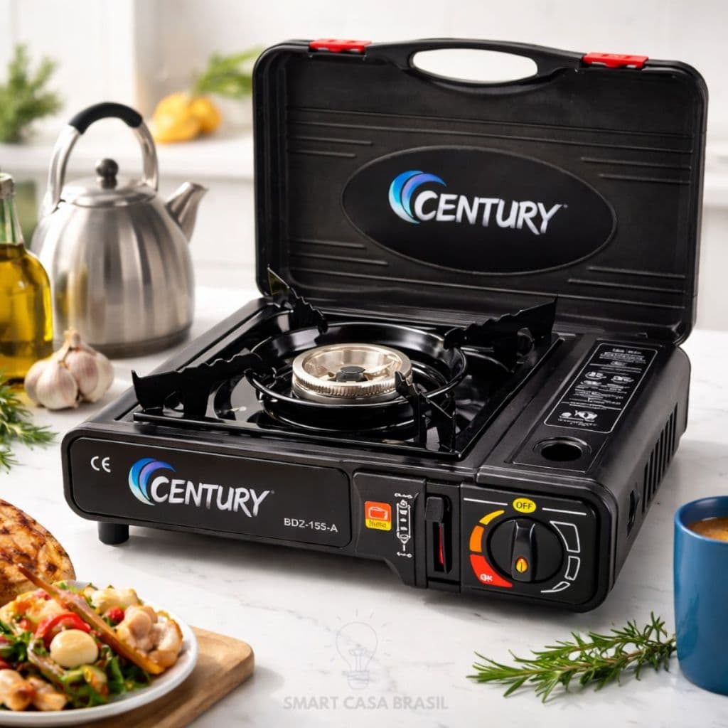 Fogareiro a Gás Portátil Camping Pesca Automático Viagem Compacto Potente com Maleta FlameX Pro