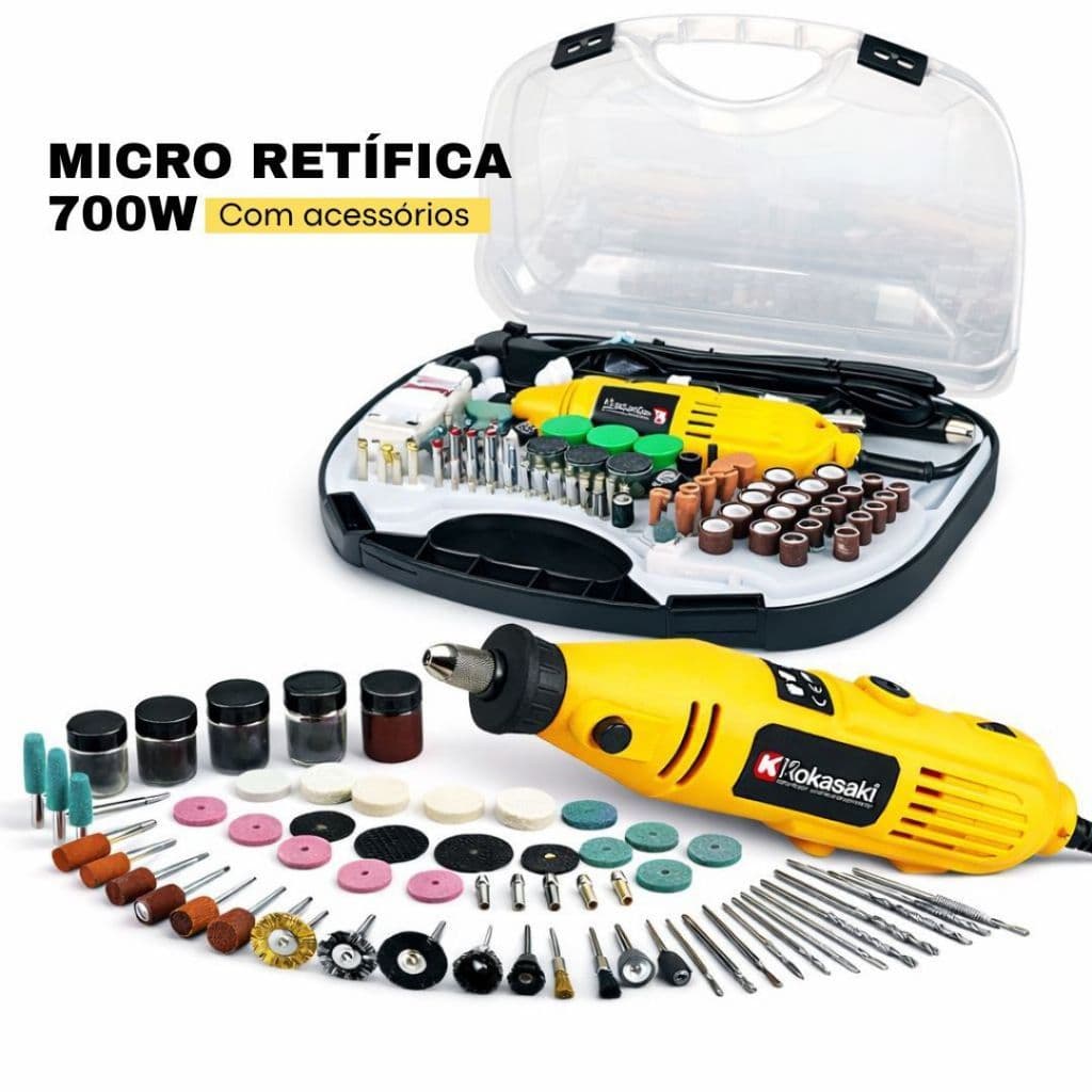 Micro Retífica C/ Maleta 700W retífica multifuncional kit retífica elétrica retífica portátil retífica profissional