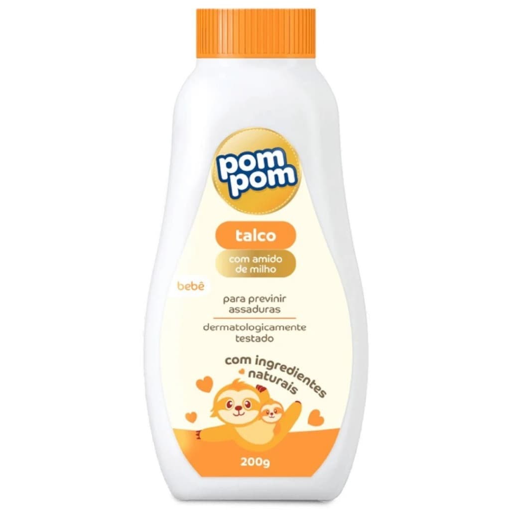 Talco Para Bebe Com Amido De Milho 200g - Pom Pom