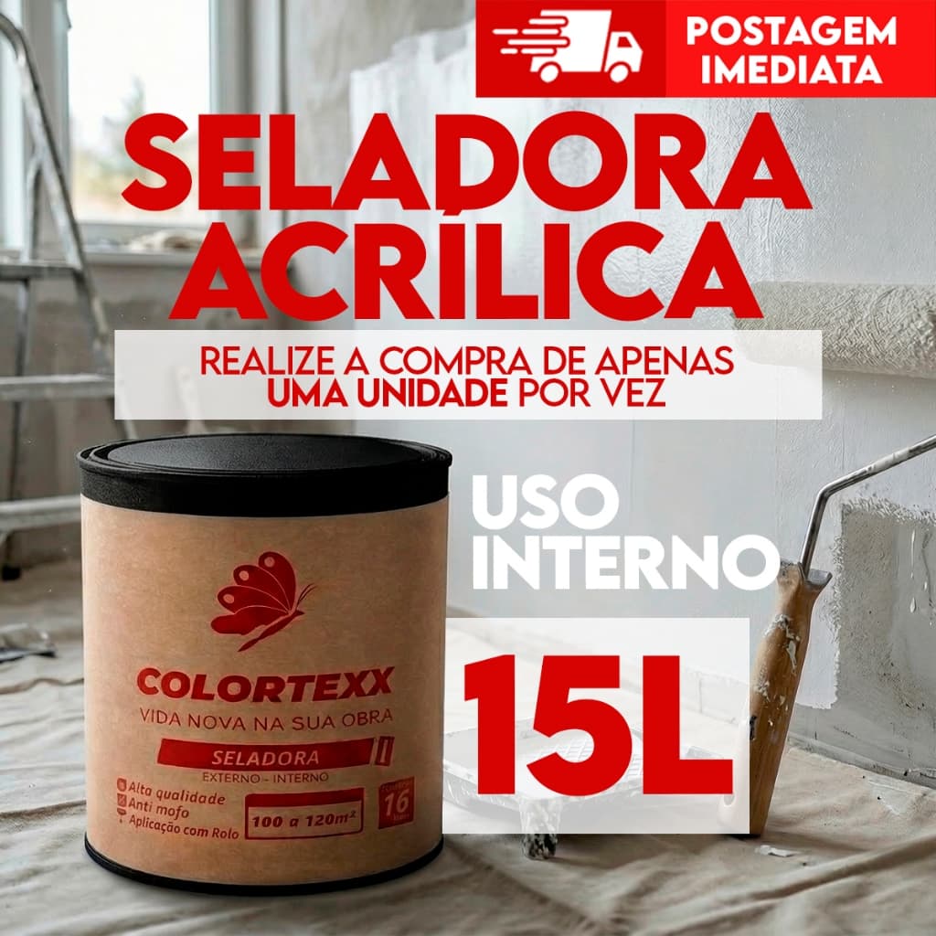 Selador Acrilico BARRICA Interno 15L colortexx Império Parede Branco FUNDO PREPARADOR paredes nova