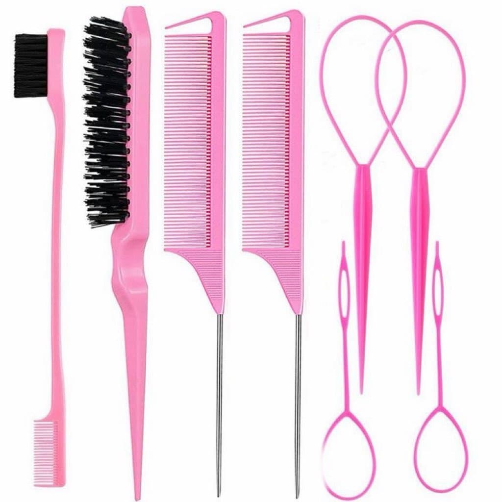 Kit trançar o cabelo, incluindo borrifador, pente e ferramenta para trançar kit 9 e 11 peças incluem um borrifador