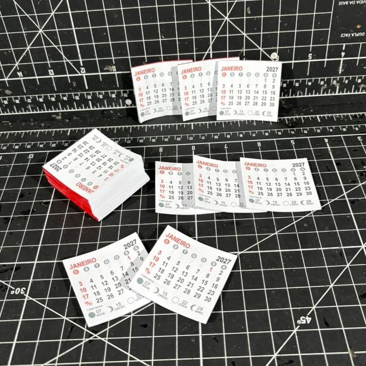 Mini Calendários 2027 em Bloco / 5x5cm