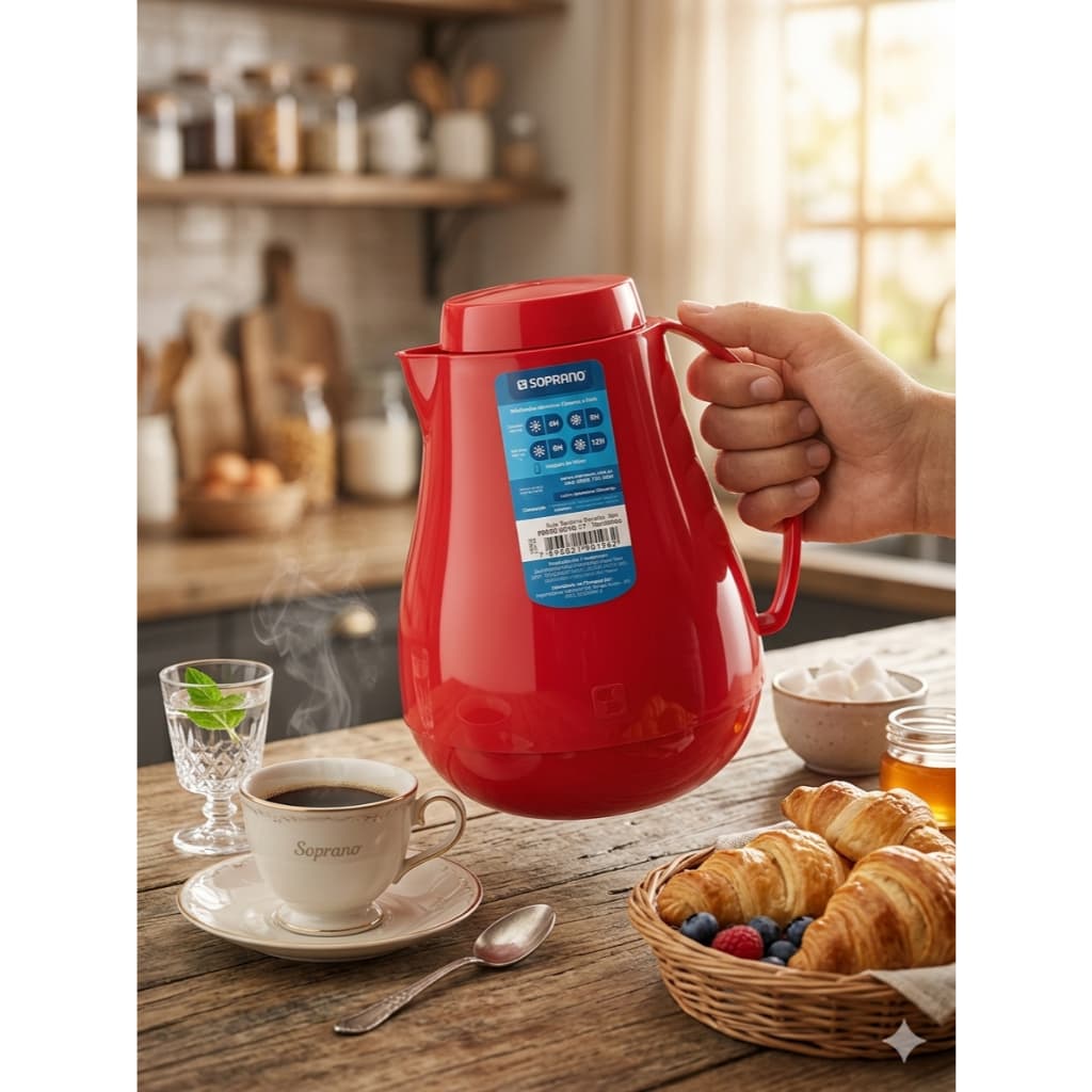 Bule Térmico Sonetto 750ML Cafe Chá Garrafa Térmica