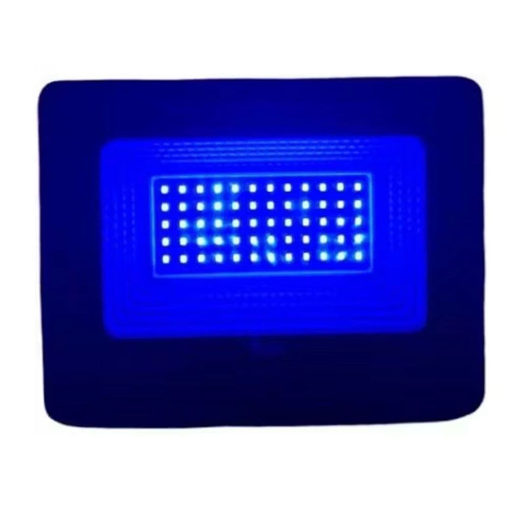Refletor Holofote Luminária Led 30w Cor Azul Bivolt Smd