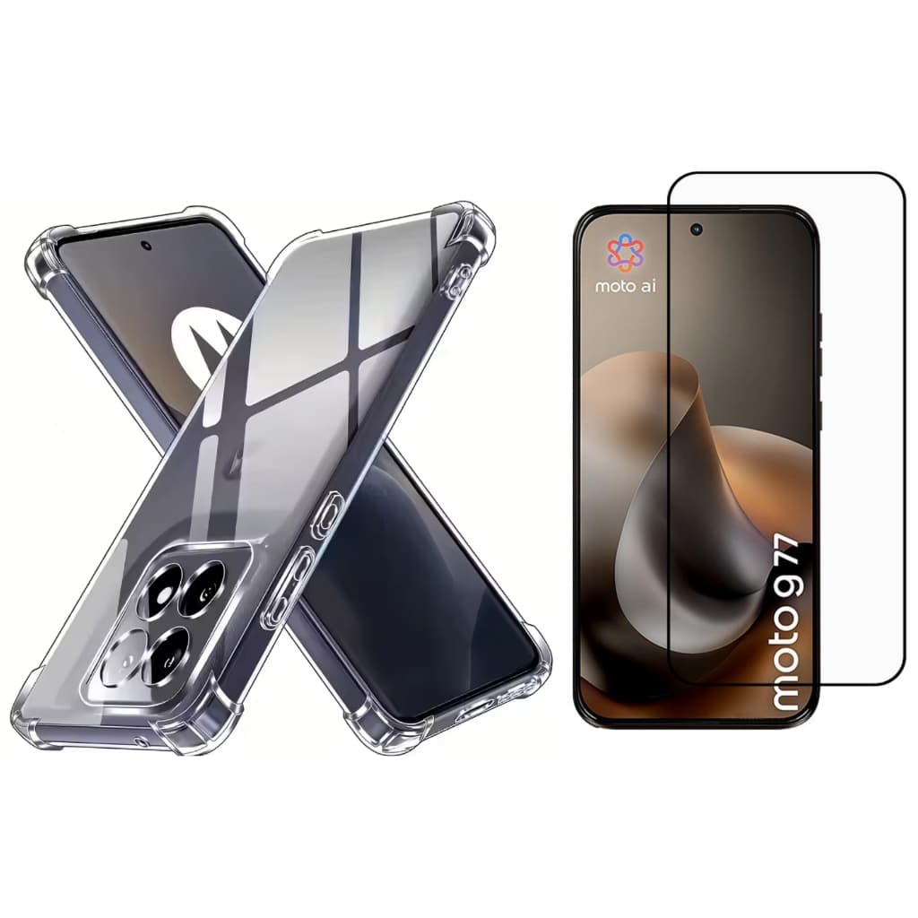Capa Capinha Case + Película de Vidro 3D para Motorola Moto G77