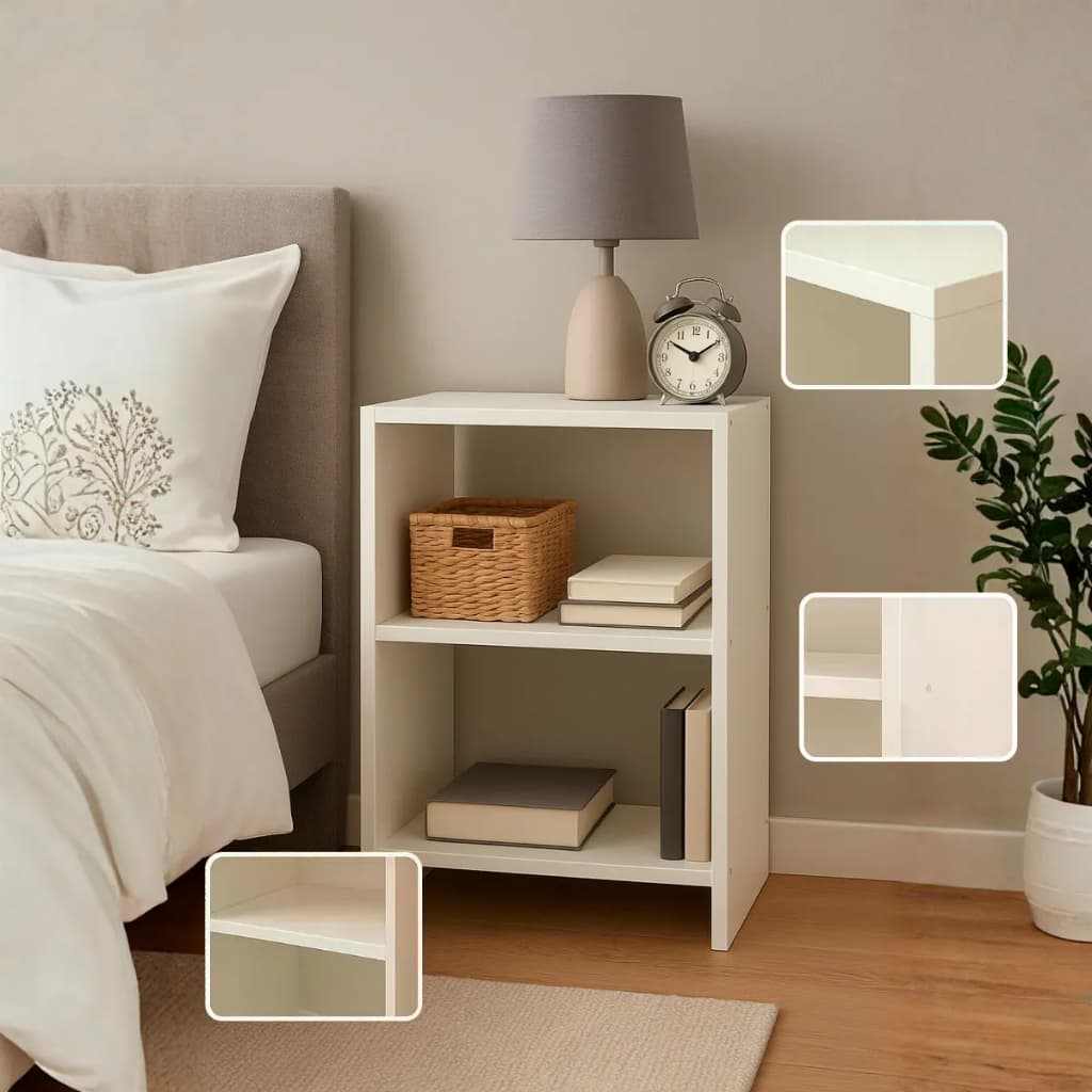 Mesinha De Cabeceira Mdf Nicho Prateleira Para Quarto