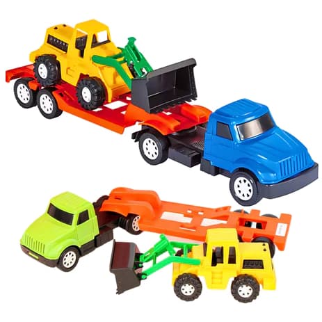 Caminhão Carreta Com Mini Pá Carregadeira - DIVERPLAS