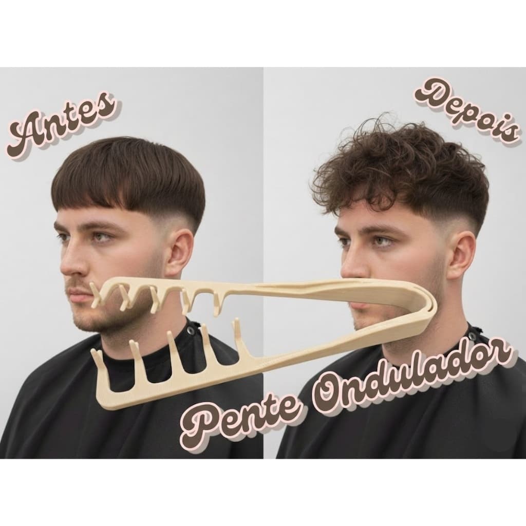 Pente Texturizador de Cabelo com Encaixe Funcional | Prático e Ergonômico