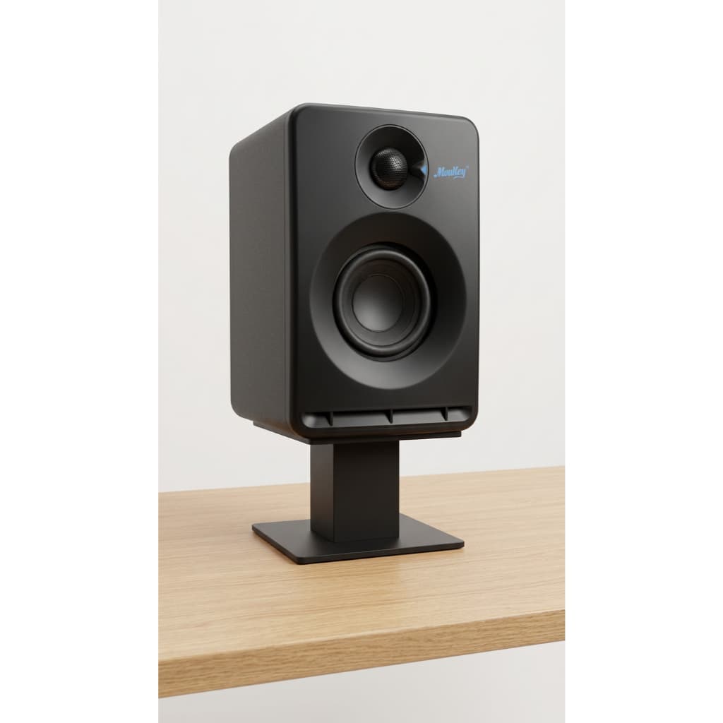 Suporte Mesa Apoio Para Caixa de Som Organize e Embeleze Seu Setup Medidas da Base 11cm x 12cm Preto