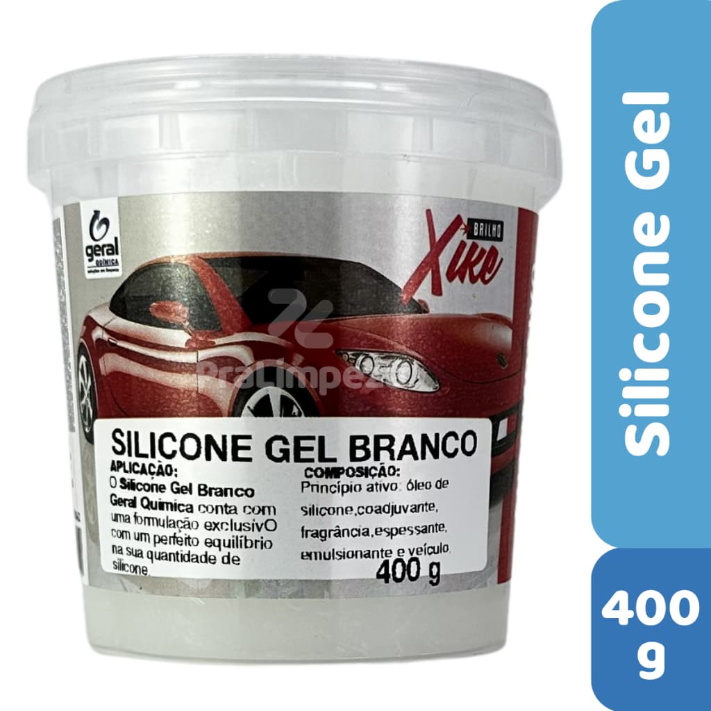 Silicone Gel Branco 400g Brilho Automotivo Revitalizador Plásticos Couro