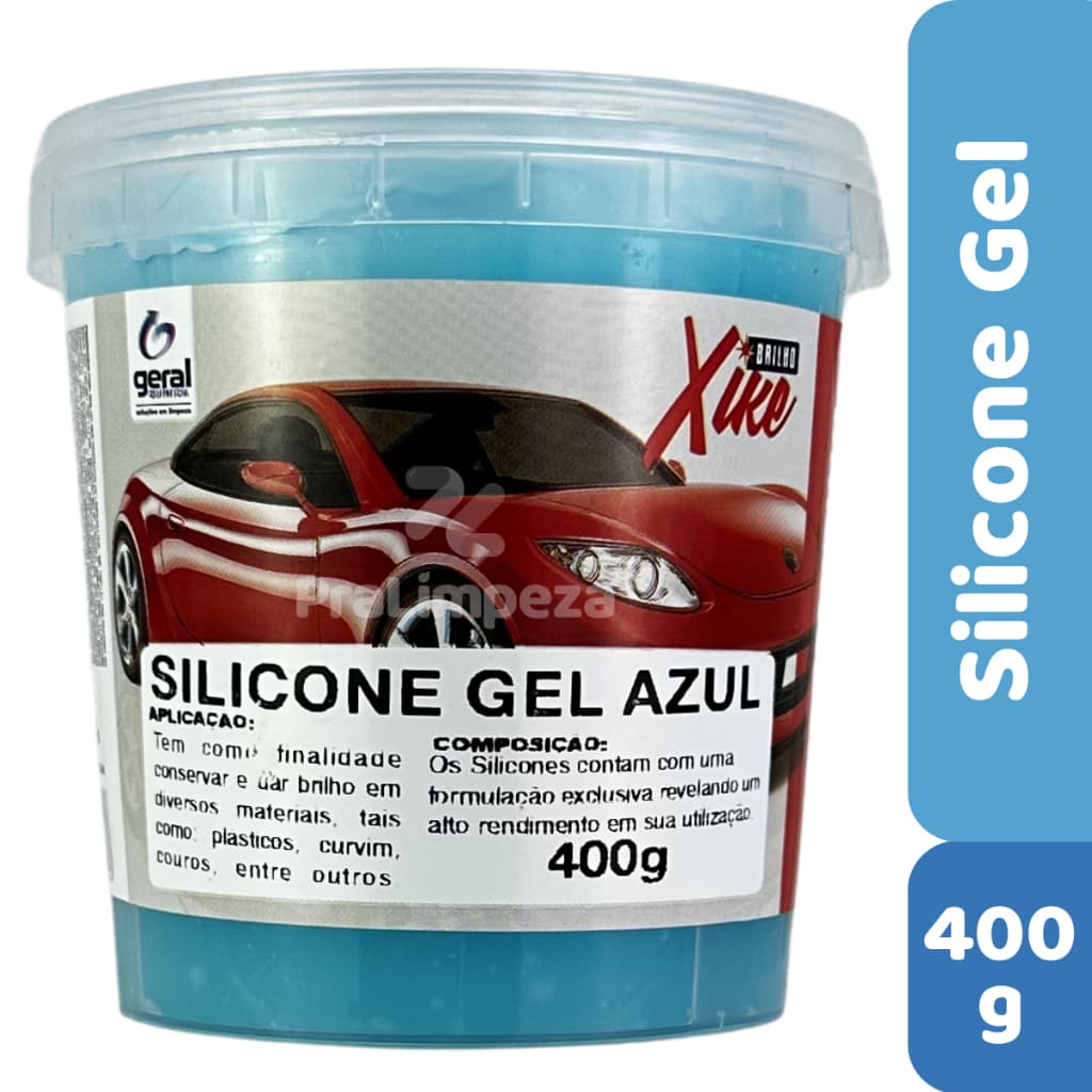 Silicone Gel Azul 400g Brilho Automotivo Econômico Painel Plástico