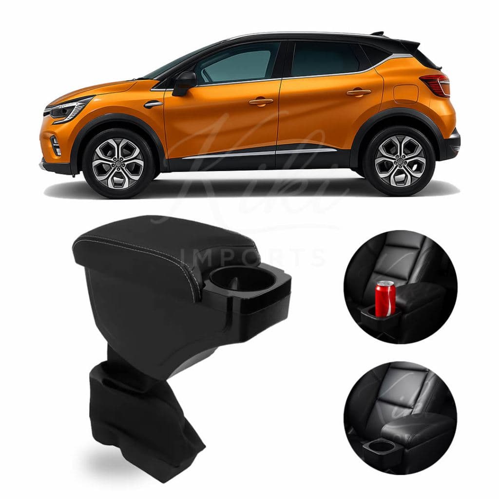 Apoio de Braço Encosto Renault Captur 2017 a 2021 Console Central C/ Porta Copos e Porta Objetos