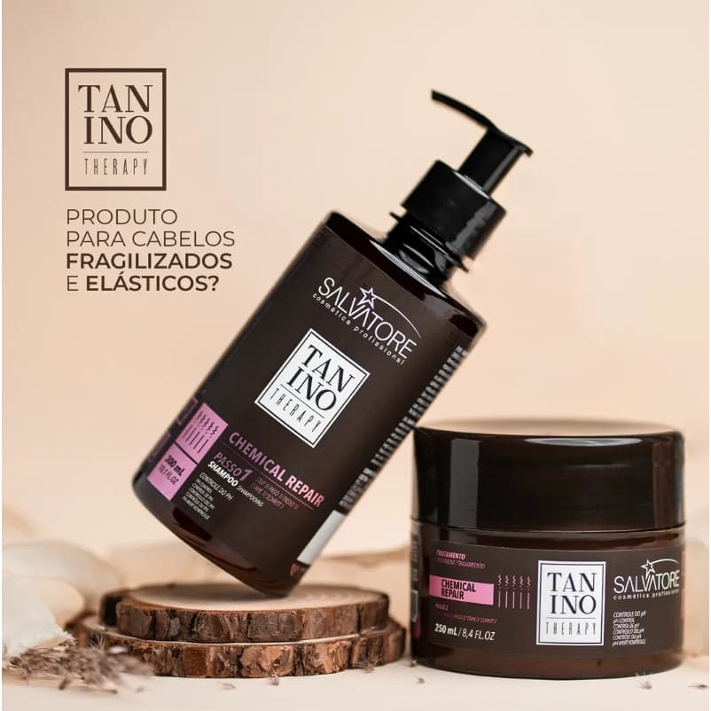 Kit Salvatore Tanino Therapy Chemical Repair – Reconstrução Capilar Pós-Química